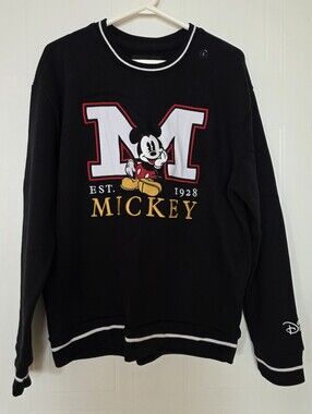 Disney x Hollister Mickey Mouse Crewneck Sweater, Small, Black